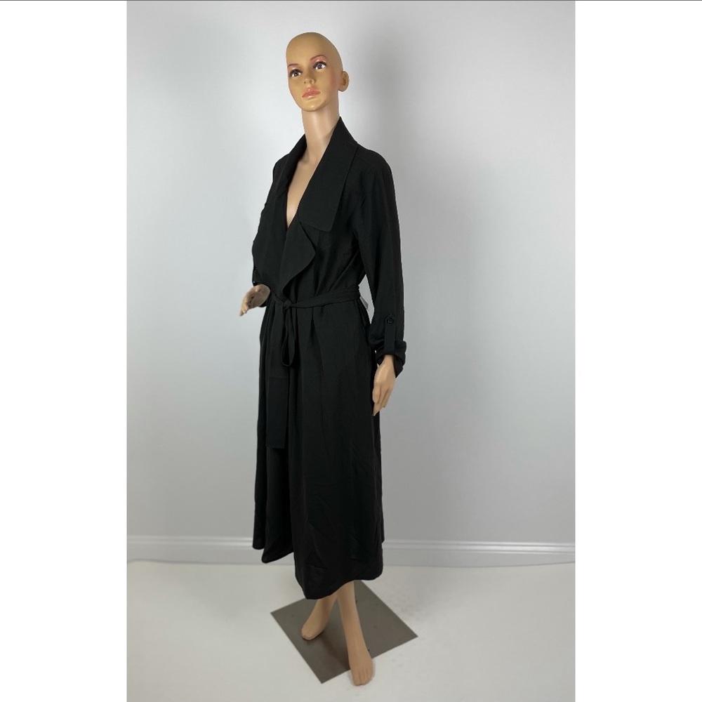 Black Maxi Belted Cardigan
